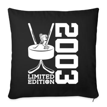 LIMITED EDITION 2003 EISHOCKEY 23. GEBURTSTAG - Sofa pillowcase 17,3'' x 17,3'' (45 x 45 cm) - black - Front