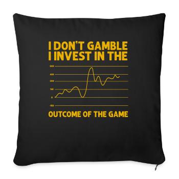Parlays, Parlay, Sports Betting - Sofa pillowcase 17,3'' x 17,3'' (45 x 45 cm) - black - Front
