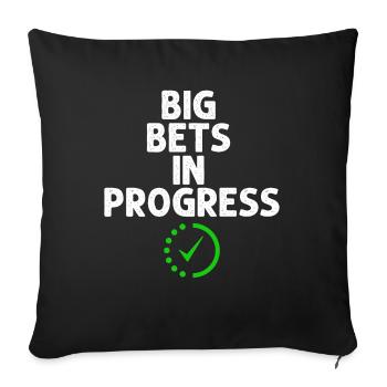 Parlays, Parlay, Sports Betting - Sofa pillowcase 17,3'' x 17,3'' (45 x 45 cm) - black - Front