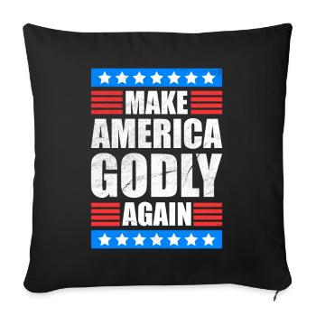 Rendre l’Amérique pieuse, aimer à nouveau la foi de Dieu - Housse de coussin décorative 45 x 45 cm - noir - Devant