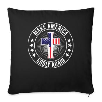 Rendre l’Amérique pieuse, aimer à nouveau la foi de Dieu - Housse de coussin décorative 45 x 45 cm - noir - Devant