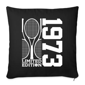 LIMITED EDITION 1973 TENNIS 53RD BIRTHDAY - Sofa pillowcase 17,3'' x 17,3'' (45 x 45 cm) - black - Front