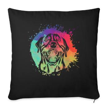 Rottweiler Retro - Sofa pillowcase 17,3'' x 17,3'' (45 x 45 cm) - black - Front