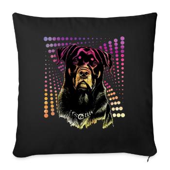 Rottweiler - Sofa pillowcase 17,3'' x 17,3'' (45 x 45 cm) - black - Front