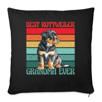 Best Rottweiler Grandma ever - Sofa pillowcase 17,3'' x 17,3'' (45 x 45 cm) - black - Front