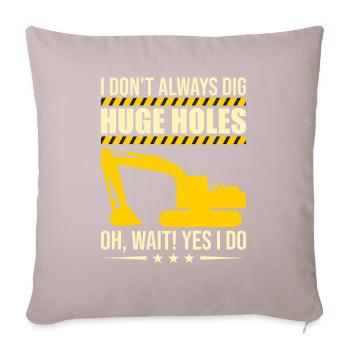 Retro Excavator Slogan Excavator Driver Construction Site - Sofa pillowcase 17,3'' x 17,3'' (45 x 45 cm) - light taupe - Front
