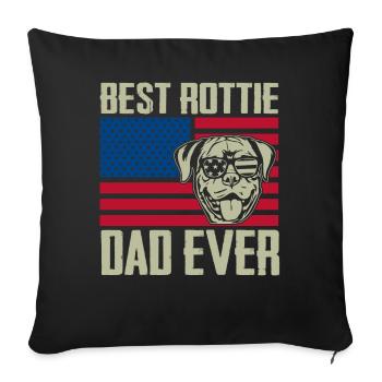 Meilleur papa pourri de tous les temps - Housse de coussin décorative 45 x 45 cm - noir - Devant
