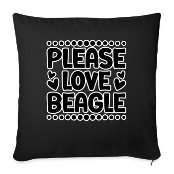 S’il vous plaît aimez Beagle - Housse de coussin décorative 45 x 45 cm - noir - Devant