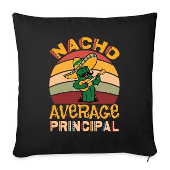 Cinco De Mayo Nacho Average Principal - Sofa pillowcase 17,3'' x 17,3'' (45 x 45 cm) - black - Front