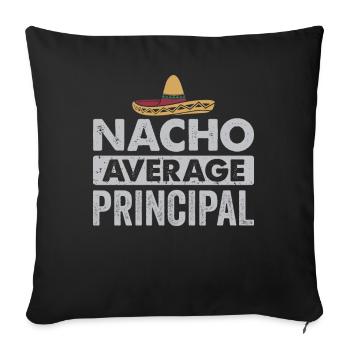Cinco De Mayo Nacho Average Principal - Sofa pillowcase 17,3'' x 17,3'' (45 x 45 cm) - black - Front