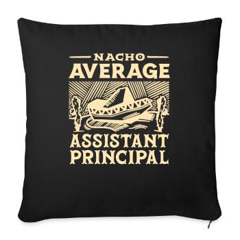 Deputy Director Deputy Principal Mexico - Sofa pillowcase 17,3'' x 17,3'' (45 x 45 cm) - black - Front