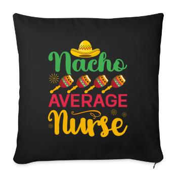 Mexican Food Cinco De Mayo Nurse - Sofa pillowcase 17,3'' x 17,3'' (45 x 45 cm) - black - Front
