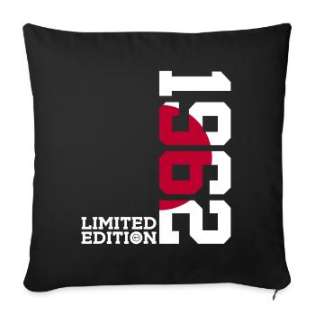 LIMITED EDITION 1962 JAPAN 64TH BIRTHDAY - Sofa pillowcase 17,3'' x 17,3'' (45 x 45 cm) - black - Front