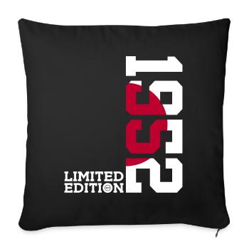 LIMITED EDITION 1952 JAPAN 74TH BIRTHDAY - Sofa pillowcase 17,3'' x 17,3'' (45 x 45 cm) - black - Front