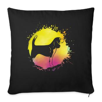 Beagle - Housse de coussin décorative 45 x 45 cm - noir - Devant
