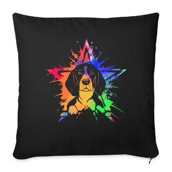 Beagle - Housse de coussin décorative 45 x 45 cm - noir - Devant