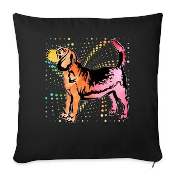 Beagle - Housse de coussin décorative 45 x 45 cm - noir - Devant