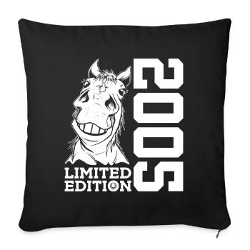 LIMITED EDITION 2005 HORSE 21ST BIRTHDAY RIDING - Sofa pillowcase 17,3'' x 17,3'' (45 x 45 cm) - black - Front