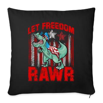 Que la liberté soit rawr - Housse de coussin décorative 45 x 45 cm - noir - Devant