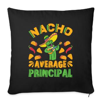Cinco De Mayo Nacho Average Principal - Sofa pillowcase 17,3'' x 17,3'' (45 x 45 cm) - black - Front