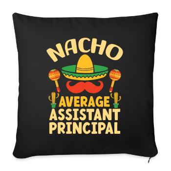 Deputy Director Deputy Principal Mexico - Sofa pillowcase 17,3'' x 17,3'' (45 x 45 cm) - black - Front