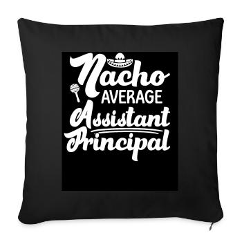 Deputy Director Deputy Principal Mexico - Sofa pillowcase 17,3'' x 17,3'' (45 x 45 cm) - black - Front