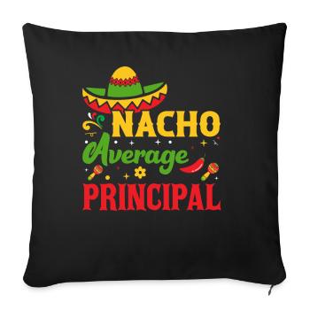 Cinco De Mayo Nacho Average Principal - Sofa pillowcase 17,3'' x 17,3'' (45 x 45 cm) - black - Front