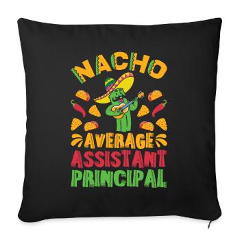 Deputy Director Deputy Principal Mexico - Sofa pillowcase 17,3'' x 17,3'' (45 x 45 cm) - black - Front