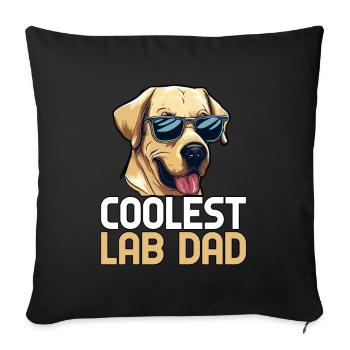COOLEST LAB DAD - Sofa pillowcase 17,3'' x 17,3'' (45 x 45 cm) - black - Front