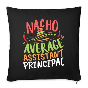 Deputy Director Deputy Principal Mexico - Sofa pillowcase 17,3'' x 17,3'' (45 x 45 cm) - black - Front