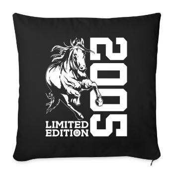21ST BIRTHDAY HORSE LIMITED EDITION 2005 RIDING - Sofa pillowcase 17,3'' x 17,3'' (45 x 45 cm) - black - Front