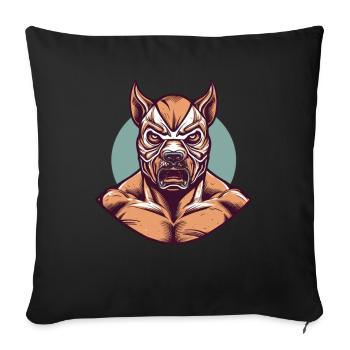 Lucha Libre Masque de Lutte Mexicaine Luchador - Housse de coussin décorative 45 x 45 cm - noir - Devant