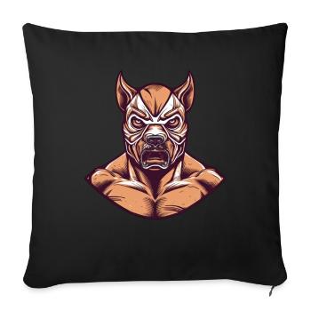 Lucha Libre Masque de Lutte Mexicaine Luchador - Housse de coussin décorative 45 x 45 cm - noir - Devant