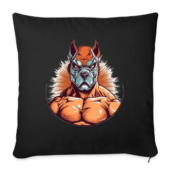 Lucha Libre Masque de Lutte Mexicaine Luchador - Housse de coussin décorative 45 x 45 cm - noir - Devant