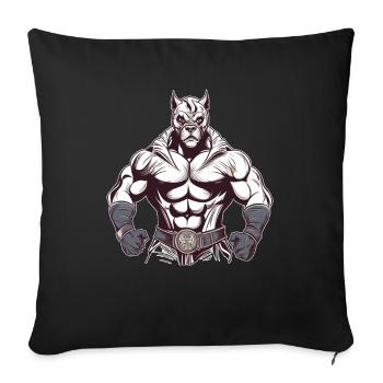 Lucha Libre Mexikanische Wrestling Maske Luchador - Sofakissenbezug 45 x 45 cm - Schwarz - Vorne