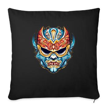 Lucha Libre Masque de Lutte Mexicaine Luchador - Housse de coussin décorative 45 x 45 cm - noir - Devant