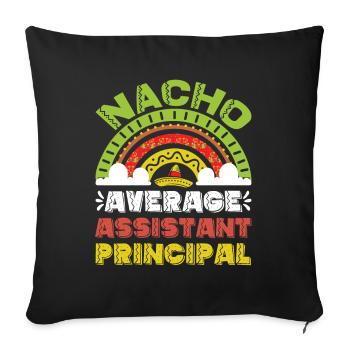 Nacho Durchschnittlicher Konrektor - Sofakissenbezug 45 x 45 cm - Schwarz - Vorne