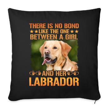 Labrador - Housse de coussin décorative 45 x 45 cm - noir - Devant