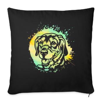 Labrador - Housse de coussin décorative 45 x 45 cm - noir - Devant