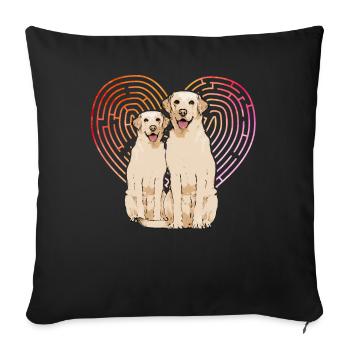 Labrador - Housse de coussin décorative 45 x 45 cm - noir - Devant