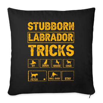 Stubborn labrador tricks - Sofakissenbezug 45 x 45 cm - Schwarz - Vorne