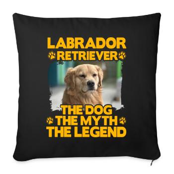 Labrador Retriever Le chien Le mythe La légende - Housse de coussin décorative 45 x 45 cm - noir - Devant