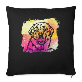 Labrador - Housse de coussin décorative 45 x 45 cm - noir - Devant