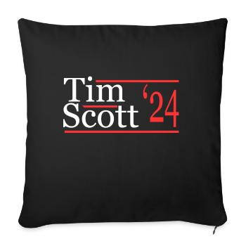 Tim Scott 2024 - Sofa pillowcase 17,3'' x 17,3'' (45 x 45 cm) - black - Front
