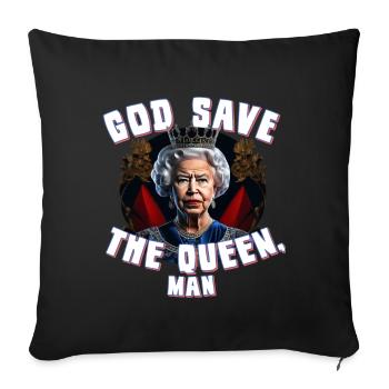 God Save the Queen Man - Sofa pillowcase 17,3'' x 17,3'' (45 x 45 cm) - black - Front