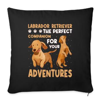Labrador - Housse de coussin décorative 45 x 45 cm - noir - Devant