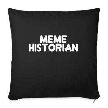 Historien des mèmes - Housse de coussin décorative 45 x 45 cm - noir - Devant