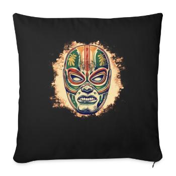 Lucha Libre Mexikanische Wrestling Maske Luchador - Sofakissenbezug 45 x 45 cm - Schwarz - Vorne