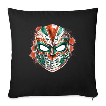 Lucha Libre Mexikanische Wrestling Maske Luchador - Sofakissenbezug 45 x 45 cm - Schwarz - Vorne