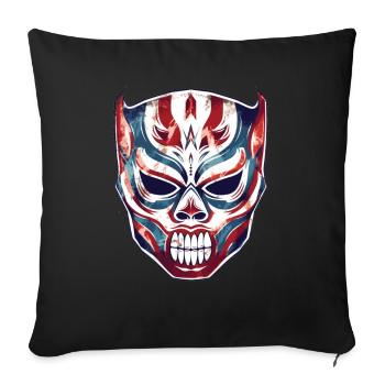 Lucha Libre Masque de Lutte Mexicaine Luchador - Housse de coussin décorative 45 x 45 cm - noir - Devant